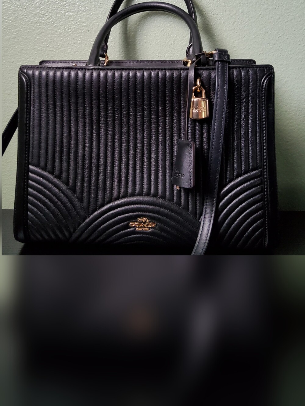 Coach Black Quilted Leather Satchel with Matching Wallet - Picture 2 of 11